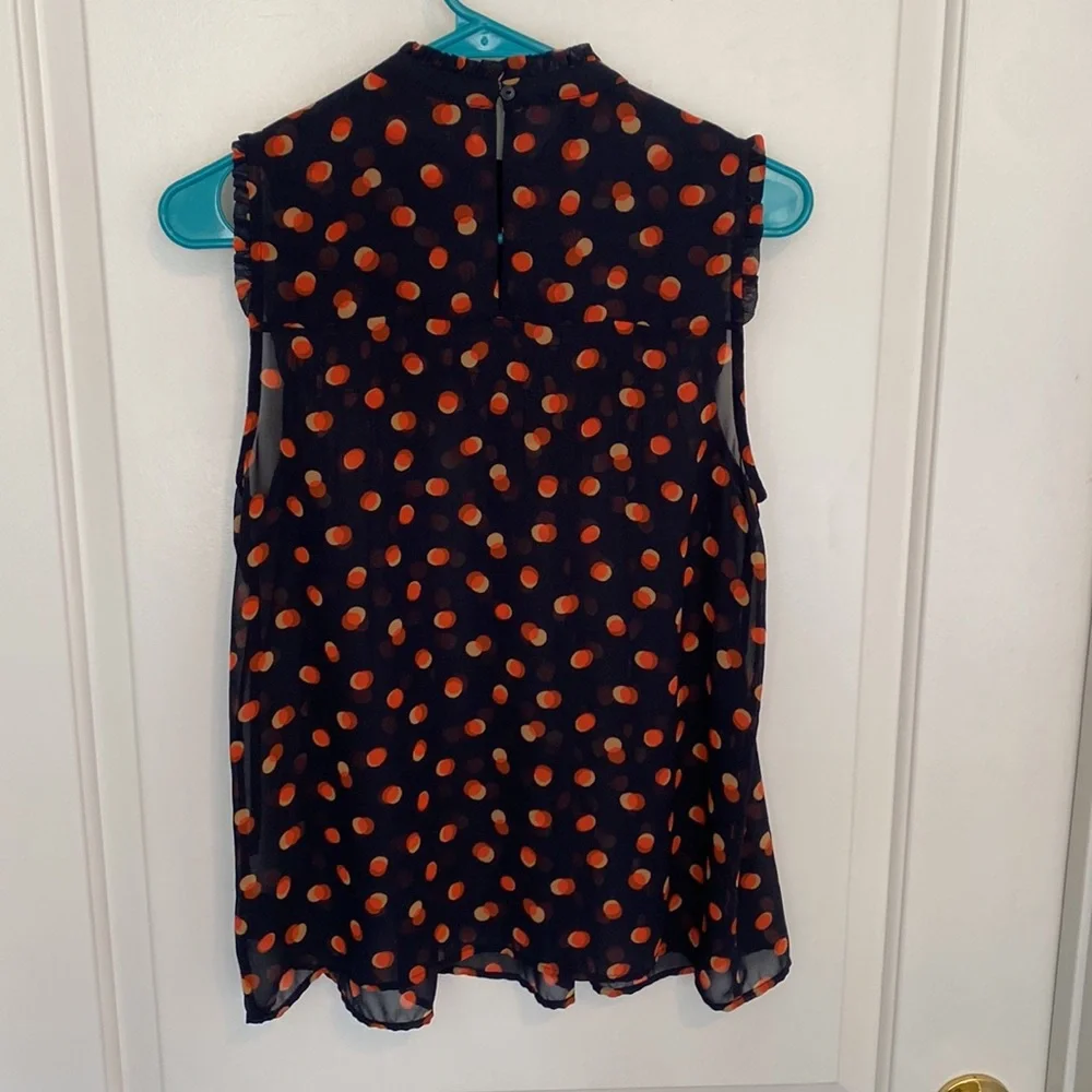 MAEVE Anthropologie TankTop Blouse Navy Size 4 - Picture 6 of 10